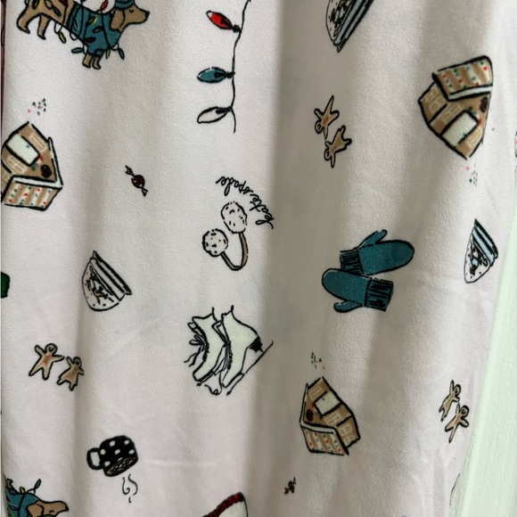 Kate Spade Festive Pajama Set - Cream and Pink - Picture 7 of 7